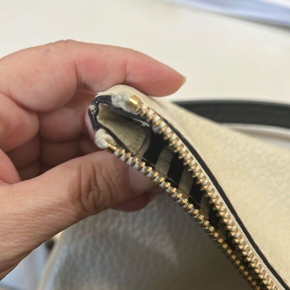 Kate Spade Cream and Dark Blue Leather Crossbody Bag - Picture 5 of 8